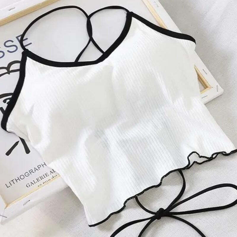 Style Core Aesthetics, New Style Trends - Basic Corduroy Backless Crop Top Style Core Aesthetics, New Style Trends - Basic Corduroy Backless Crop Top