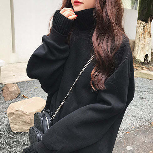 Style Core Aesthetics, New Style Trends - Basic High Neck Sweatshirt Style Core Aesthetics, New Style Trends - Basic High Neck Sweatshirt