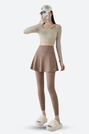 Style Core Aesthetics, New Style Trends - Basic Sport Leggings Mini Skirt