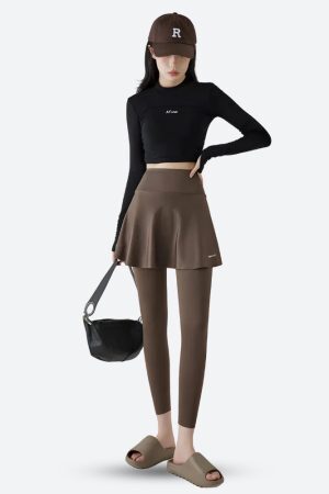 Style Core Aesthetics, New Style Trends - Basic Sport Leggings Mini Skirt