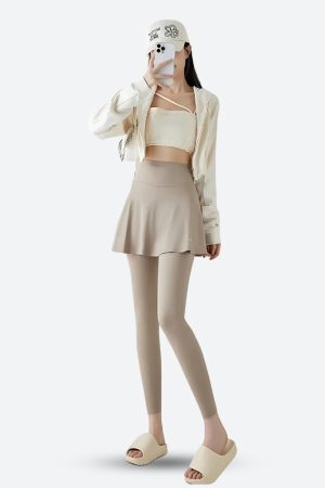 Style Core Aesthetics, New Style Trends - Basic Sport Leggings Mini Skirt