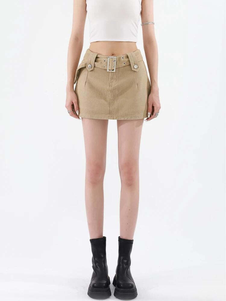 Style Core Aesthetics, New Style Trends - Belted Denim Mini Skirt Style Core Aesthetics, New Style Trends - Belted Denim Mini Skirt