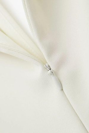 Style Core Aesthetics, New Style Trends - Belted Plunge Neck Mini Dress