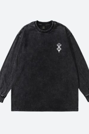 Style Core Aesthetics, New Style Trends - Berserk Printed Distressed Unisex Sweatshirt