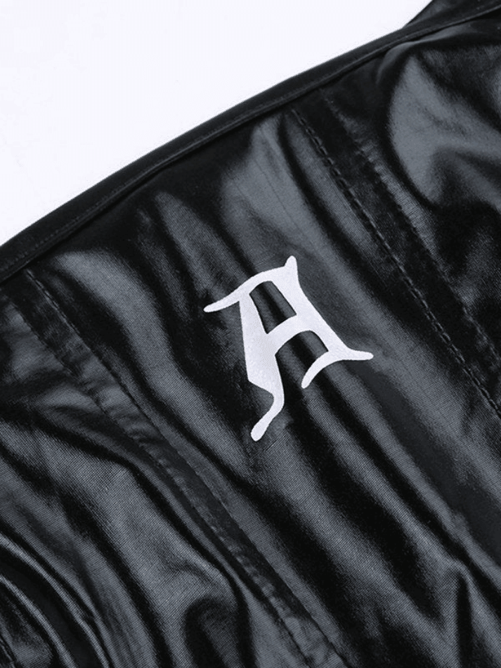 Style Core Aesthetics, New Style Trends - Black Pu Leather Cropped Tank Top Style Core Aesthetics, New Style Trends - Black Pu Leather Cropped Tank Top