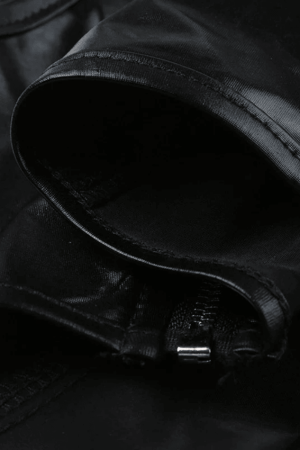 Style Core Aesthetics, New Style Trends - Black Pu Leather Cropped Tank Top