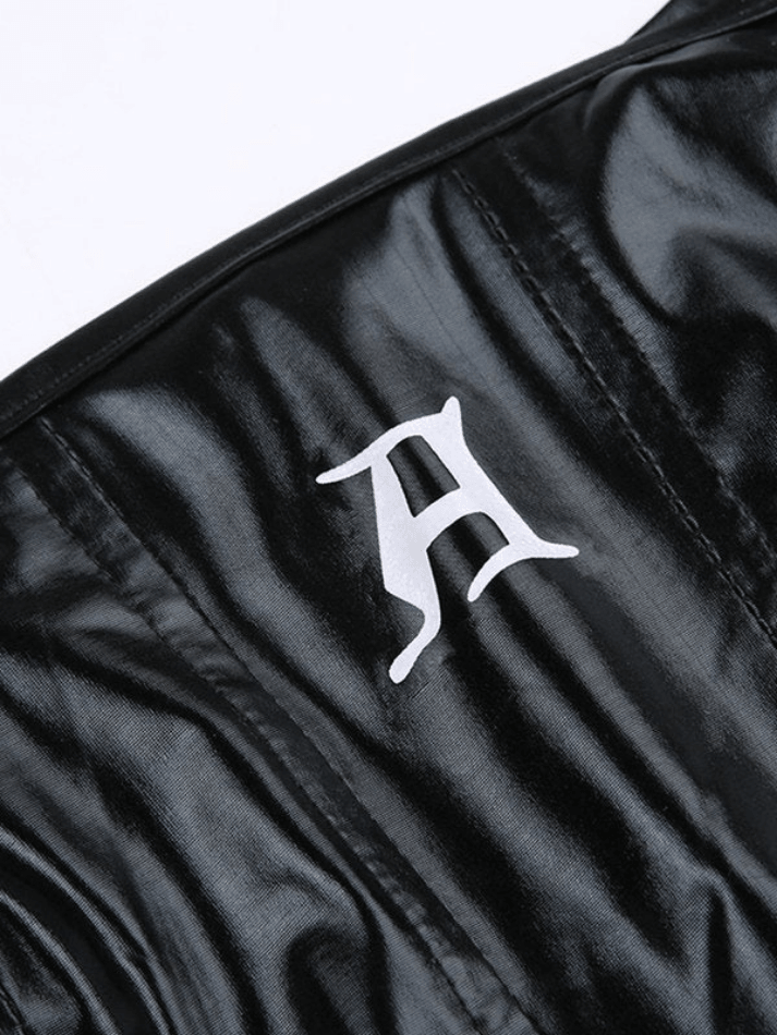 Style Core Aesthetics, New Style Trends - Black Pu Leather Cropped Tank Top Style Core Aesthetics, New Style Trends - Black Pu Leather Cropped Tank Top