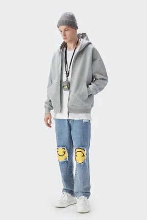 Style Core Aesthetics, New Style Trends - Blank Zip Hoodie