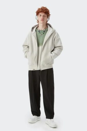 Style Core Aesthetics, New Style Trends - Blank Zip Hoodie