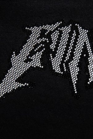 Style Core Aesthetics, New Style Trends - 'Blinged' Cotton T-Shirt