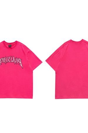 Style Core Aesthetics, New Style Trends - 'Blinged' Cotton T-Shirt