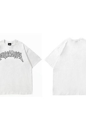 Style Core Aesthetics, New Style Trends - 'Blinged' Cotton T-Shirt