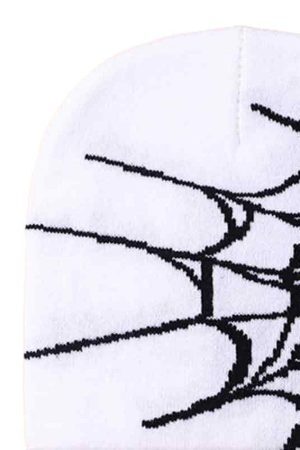 Style Core Aesthetics, New Style Trends - Bonnet à imprimé toile d'araignée