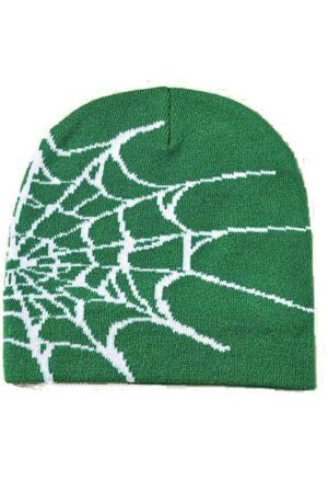 Style Core Aesthetics, New Style Trends - Bonnet à imprimé toile d'araignée