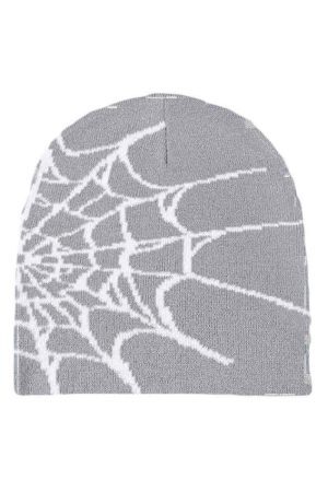 Style Core Aesthetics, New Style Trends - Bonnet à imprimé toile d'araignée