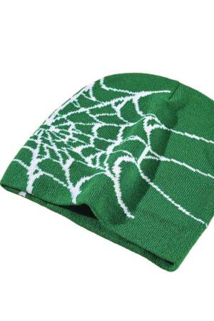 Style Core Aesthetics, New Style Trends - Bonnet à imprimé toile d'araignée