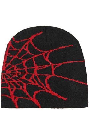 Style Core Aesthetics, New Style Trends - Bonnet à imprimé toile d'araignée