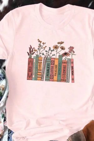 Style Core Aesthetics, New Style Trends - Books & Flowers Tee