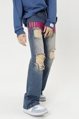 Style Core Aesthetics, New Style Trends - 'Bullets' Jeans