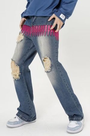 Style Core Aesthetics, New Style Trends - 'Bullets' Jeans