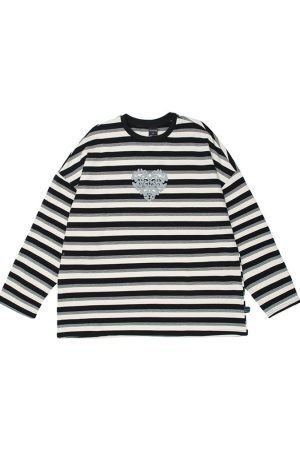 Style Core Aesthetics, New Style Trends - Butterfly Striped Long Sleeve Tee