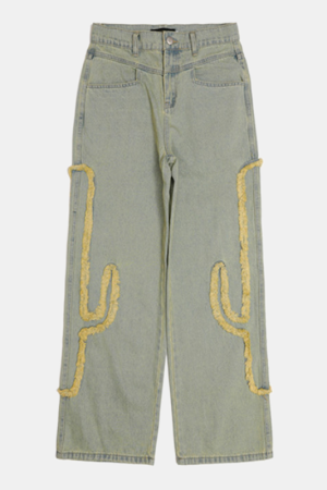 Style Core Aesthetics, New Style Trends - 'Cactus' Jeans