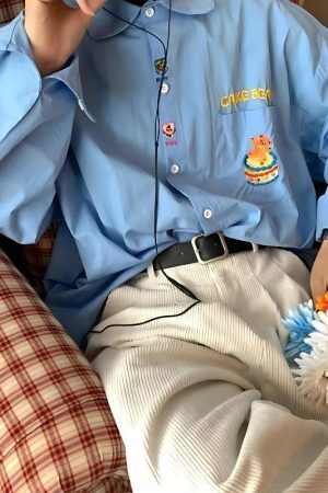 Style Core Aesthetics, New Style Trends - Cake Bear Embroidered Shirt