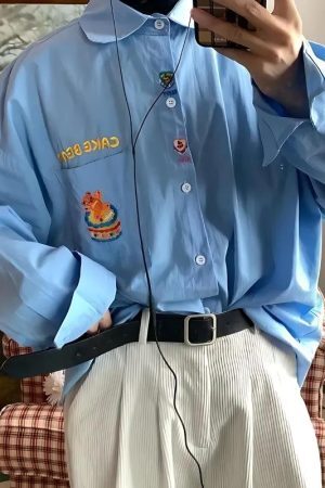 Style Core Aesthetics, New Style Trends - Cake Bear Embroidered Shirt