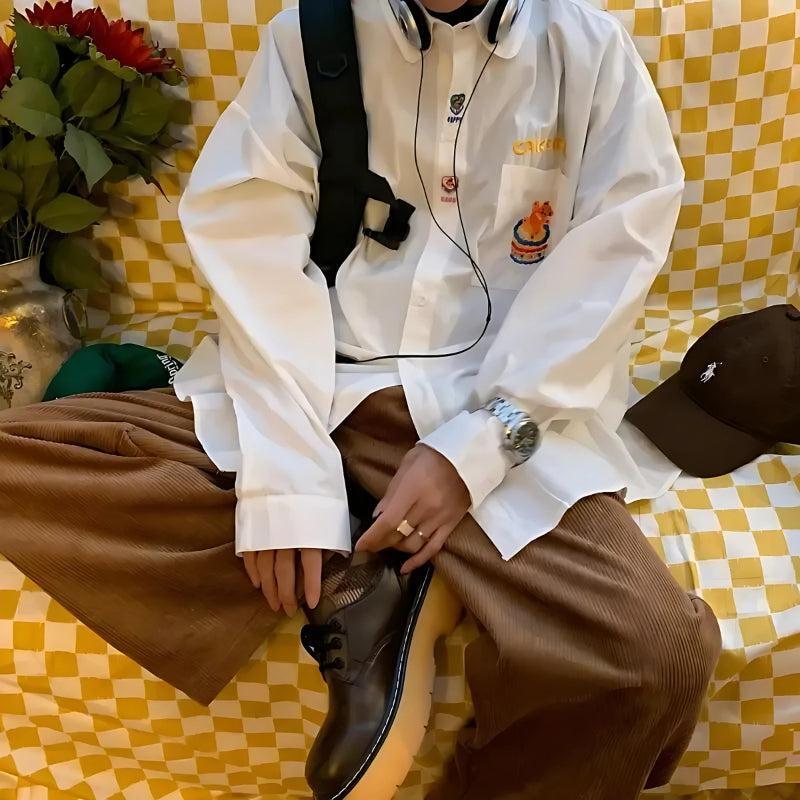 Style Core Aesthetics, New Style Trends - Cake Bear Embroidered Shirt