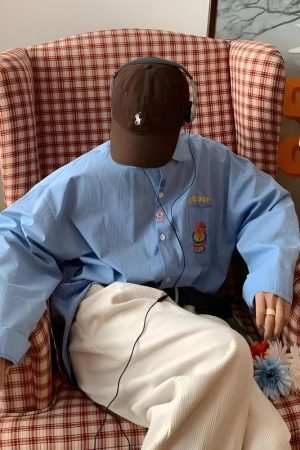 Style Core Aesthetics, New Style Trends - Cake Bear Embroidered Shirt