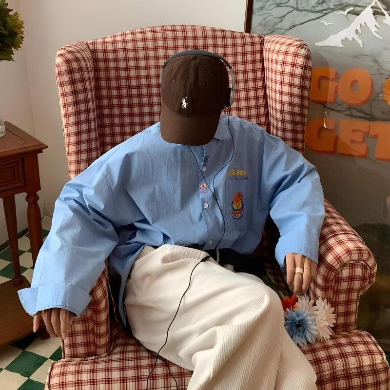 Style Core Aesthetics, New Style Trends - Cake Bear Embroidered Shirt Style Core Aesthetics, New Style Trends - Cake Bear Embroidered Shirt