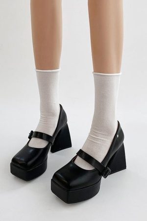 Style Core Aesthetics, New Style Trends - Campus Queen Platform Mary Janes