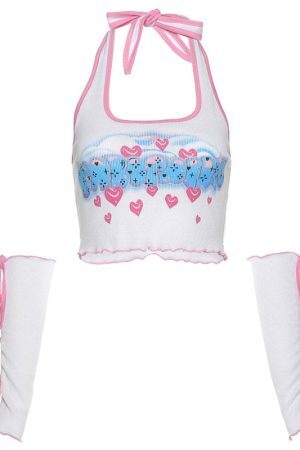 Style Core Aesthetics, New Style Trends - Candy Crush Top & Arm Gloves Set