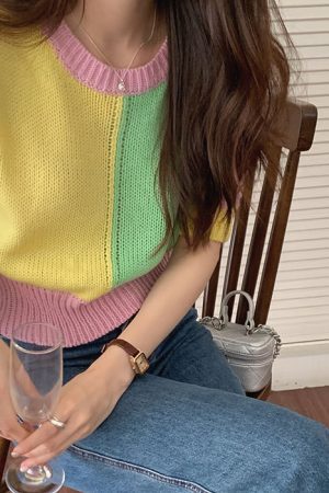 Style Core Aesthetics, New Style Trends - Candy Fairy Pastel Knit Top
