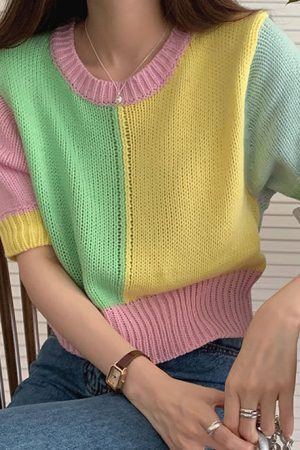 Style Core Aesthetics, New Style Trends - Candy Fairy Pastel Knit Top