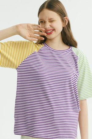 Style Core Aesthetics, New Style Trends - Candy Stripes Tee