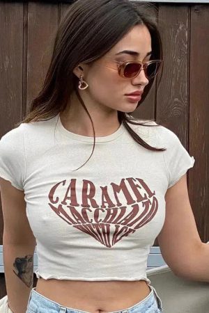 Style Core Aesthetics, New Style Trends - Caramel Macchiato with Ice Tee