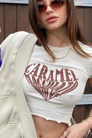 Style Core Aesthetics, New Style Trends - Caramel Macchiato with Ice Tee