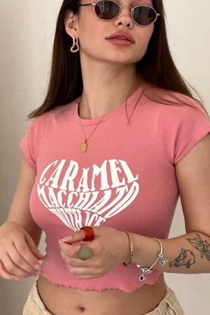 Style Core Aesthetics, New Style Trends - Caramel Macchiato with Ice Tee