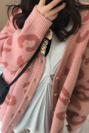 Style Core Aesthetics, New Style Trends - Cardigan ample imprimé léopard