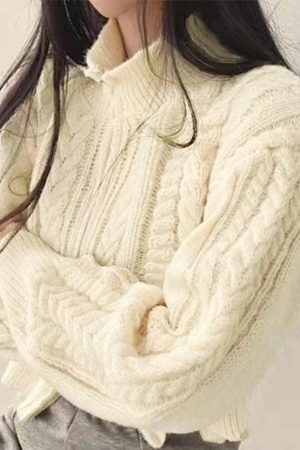 Style Core Aesthetics, New Style Trends - Cardigan court torsadé à double fermeture éclair