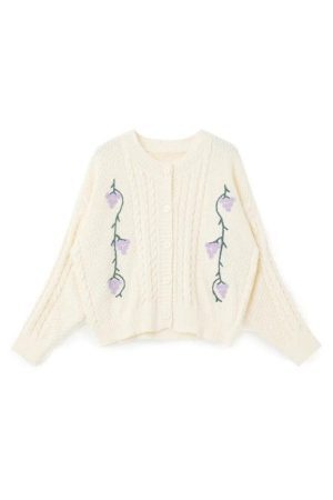 Style Core Aesthetics, New Style Trends - Cardigan à décor de tricot au crochet de raisin