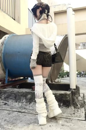 Style Core Aesthetics, New Style Trends - Cardigan Y2K Grunge Strass Superposé