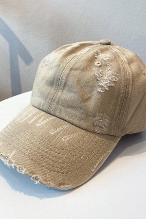 Style Core Aesthetics, New Style Trends - Casquette de baseball vintage délavée