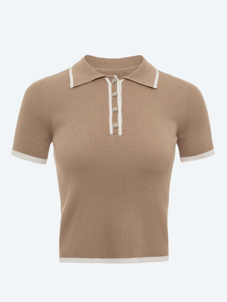 Style Core Aesthetics, New Style Trends - Casual Contrast Corduroy Top Style Core Aesthetics, New Style Trends - Casual Contrast Corduroy Top