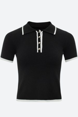Style Core Aesthetics, New Style Trends - Casual Contrast Corduroy Top
