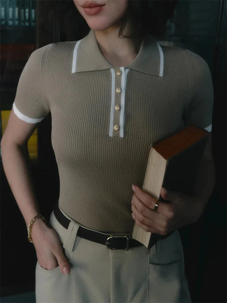 Style Core Aesthetics, New Style Trends - Casual Contrast Corduroy Top Style Core Aesthetics, New Style Trends - Casual Contrast Corduroy Top