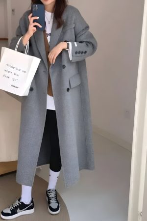 Style Core Aesthetics, New Style Trends - Casual Double Breasted Long Coat