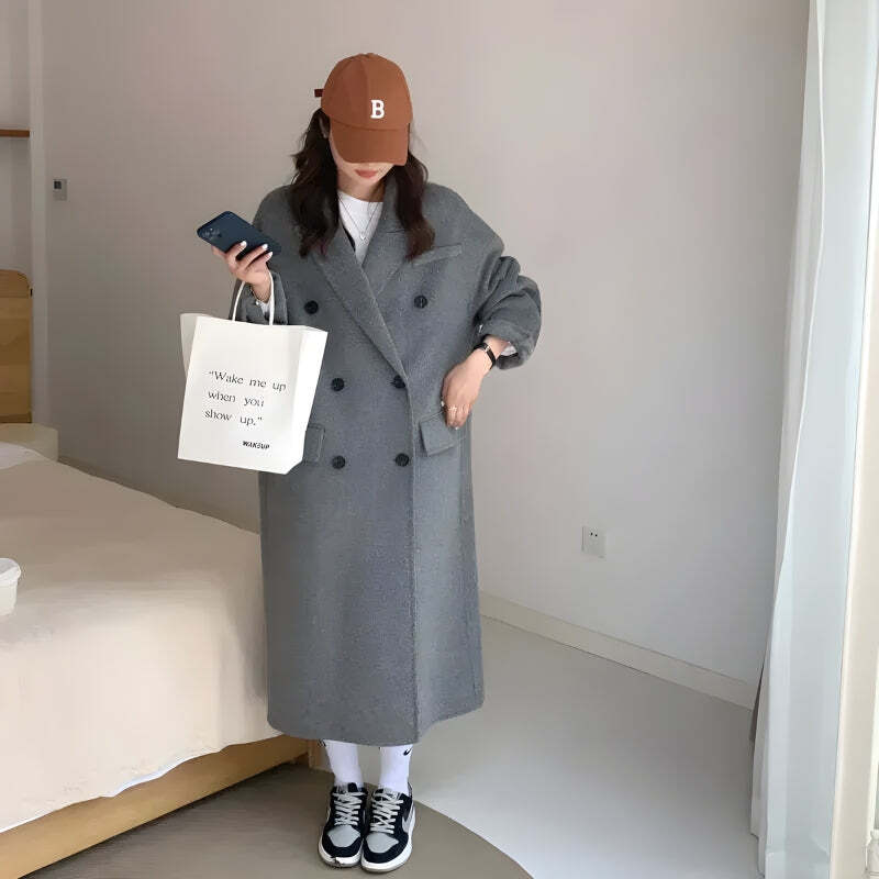 Style Core Aesthetics, New Style Trends - Casual Double Breasted Long Coat