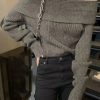 Style Core Aesthetics, New Style Trends - Casual Off Shoulder Knitted Sweater